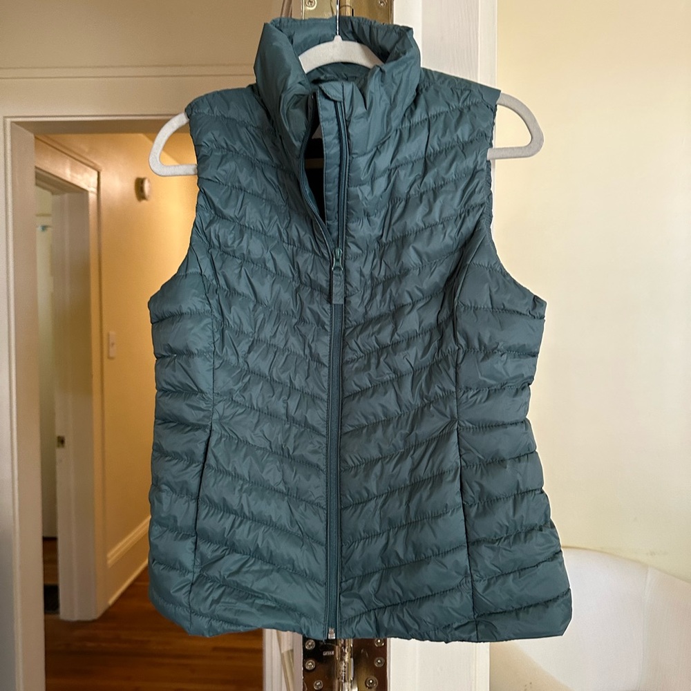 Green puffy vest